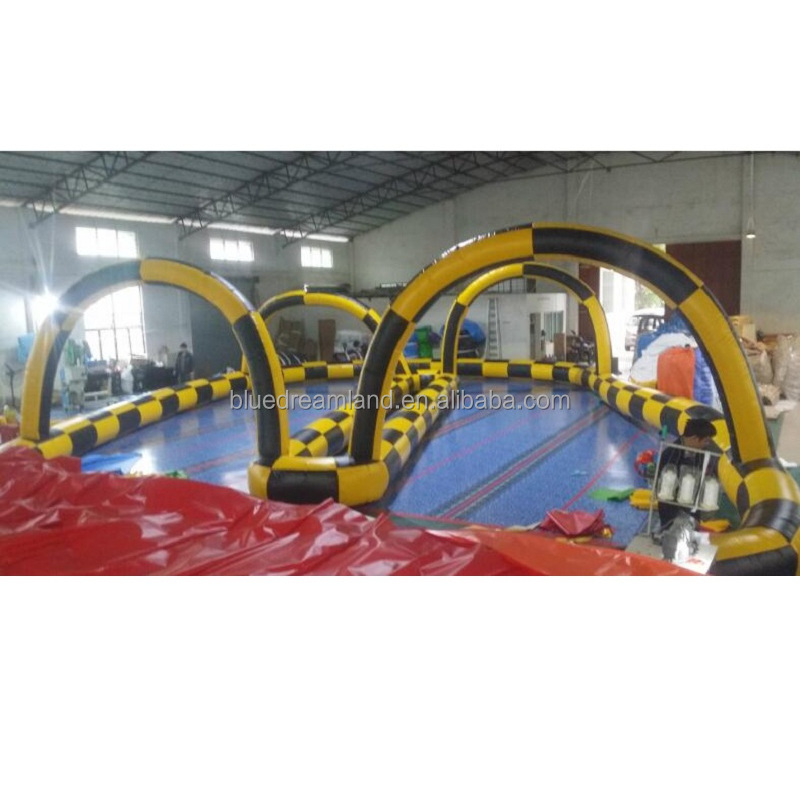 Team Building Top Quality Commercial inflatable karting race track inflatable rc track for quad bikes sport games