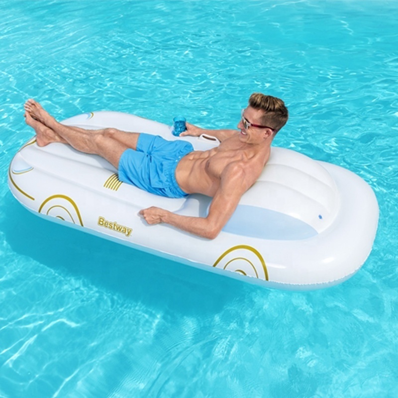 Bestway 43651 Vacation Cruiser Pool Float Lounge Unisex Inflatable Swimming Pool Float Boat For Beach Lake Sea