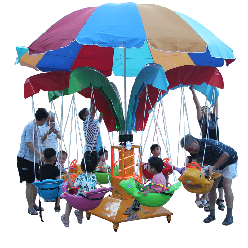 Hot sale amusement park ride horse merry go round kids swing fish musical carousel for sale