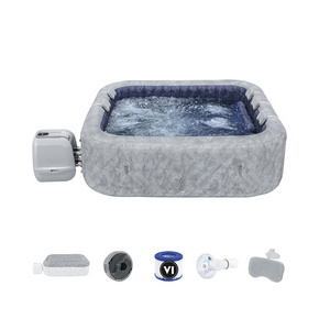 Bestway 60161 2.30mx2.30mx71cm San Francisco Smart Luxe Hydro Jet Pro Spa Tubs Inflatable Hot Tub With App Control 5-7 Person