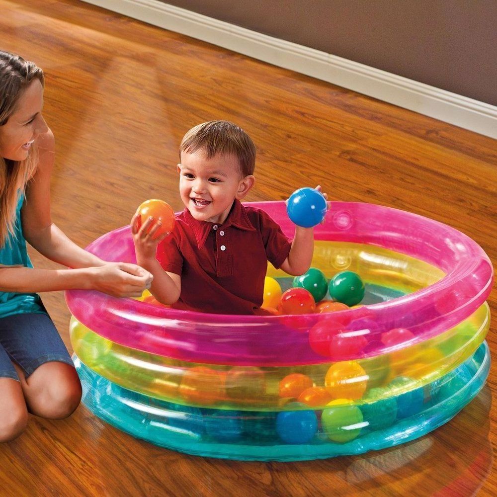 INTEX 48674 Inflatable Classic 3-Ring Baby Ball Pit Pool