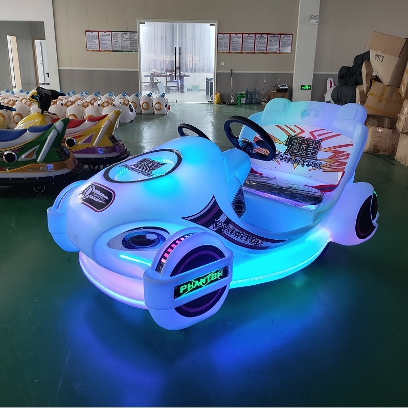 Phantom Outdoor indoor Amusement park kiddie rides electric battery operate luminous light up bumper cars for kids and adults