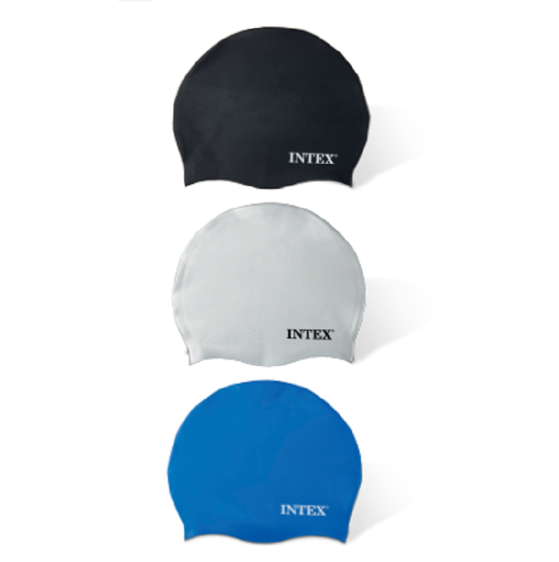 Intex 55991 Waterproof Summer Swimming Pool SILICONE SWIM CAPS