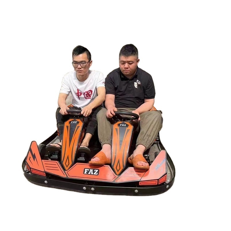 New sports style Amusement park rides 2 seats racing car electric karting battery go kart for children and adults for sales