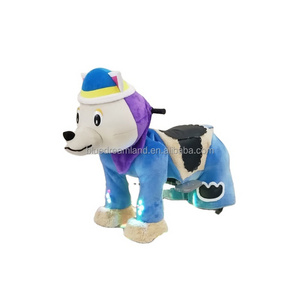 Animal Walking Cars Riding on Horse Toy Wholesales Electric Battery Operated Plush Children Dog Unisex Dog Training Equipment