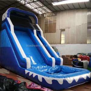 20ft tall blue white commercial pvc blow up cheap juegos inflables inflatable water slides with pool for sales