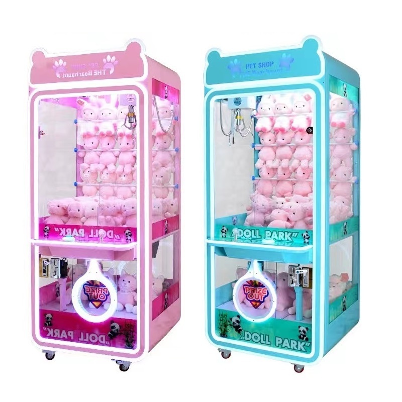 Amusement Park games center Coin Operated plush Doll Gift Claw Crane Vending Arcade Machine for sales