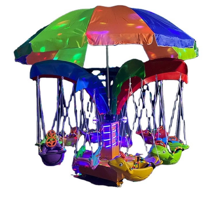 Hot sale amusement park ride horse merry go round kids swing fish musical carousel for sale