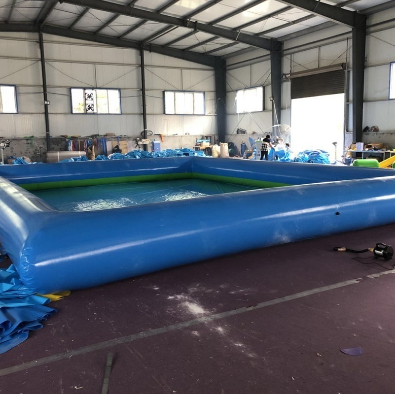 Hot sales customized commercial use inflatable water swimming pool with paddle/bumper boats for kids and adults