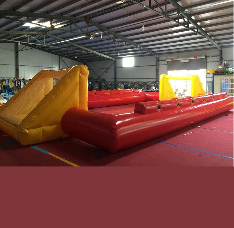 Sports games Amusement park commercial pvc Inflatable Football table, inflatable water soap soccer field/pitch/frame for sales