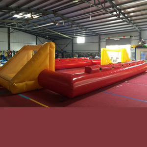 Sports games Amusement park commercial pvc Inflatable Football table, inflatable water soap soccer field/pitch/frame for sales