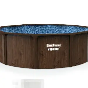 Bestway 561CS Hydrium Steel Wall Endless Outdoor Portable Family Swimming Pool Wholesale Price Wood Painting