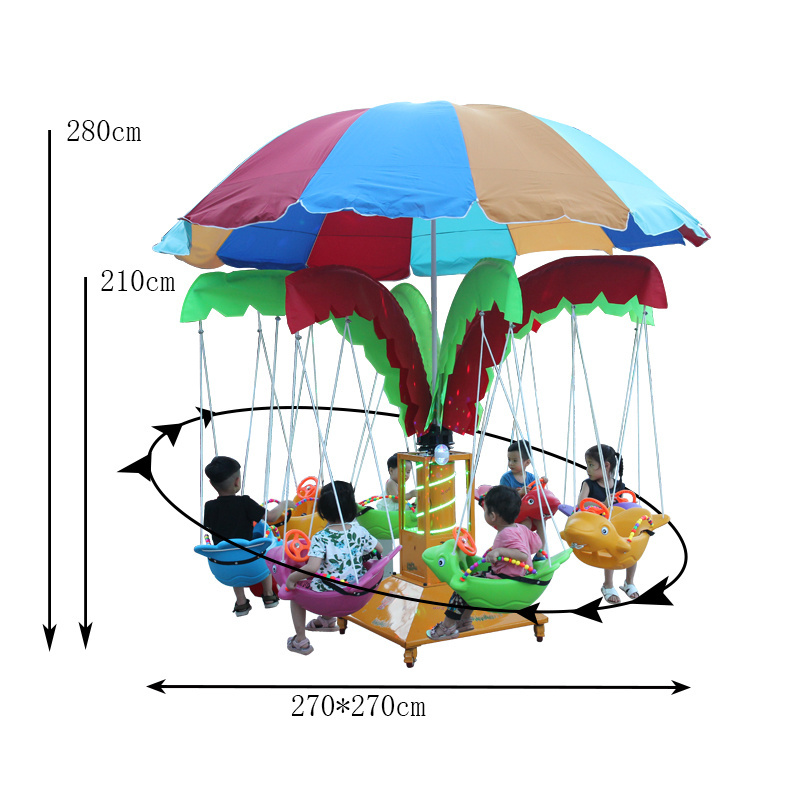 Hot sale amusement park ride horse merry go round kids swing fish musical carousel for sale