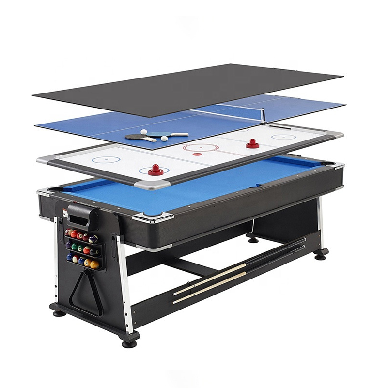 Multi Game Pool Billiard Table, Air Hockey Table, Table Tennis Table Plastic Unisex Factory Price 8FT 7FT 4 in 1 MDF 150 Snooker