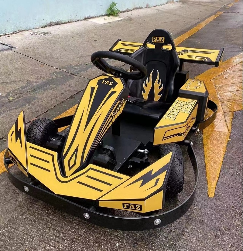 New sports style Amusement park rides 2 seats racing car electric karting battery go kart for children and adults for sales