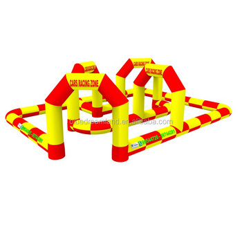 Inflatable Track race /inflatable go kart car track / inflatable sports game for sales