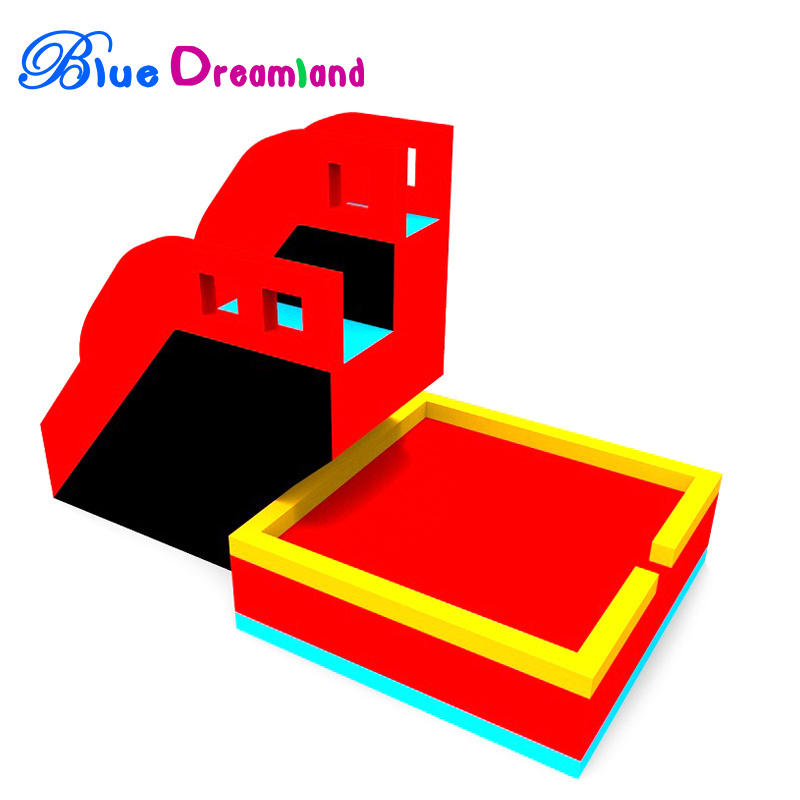 Amusement trampoline Park shopping center Jump Air Bag, Mobile Inflatable Air Bag With Double Platform for children and adults