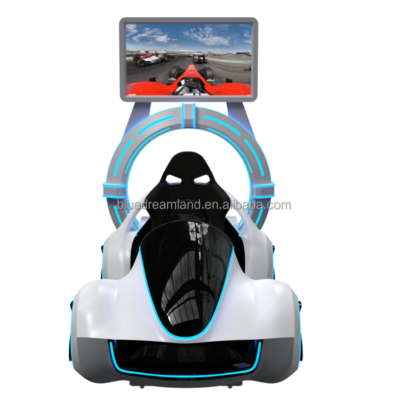 New design 9D VR Thunder Racing Driving Game Car Simulator Virtual Reality Machine for vr theme park Car Driving Simulator