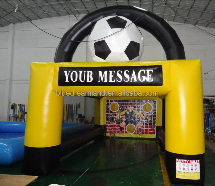 New product inflatable football/soccer shooting goal/target sports games for sales