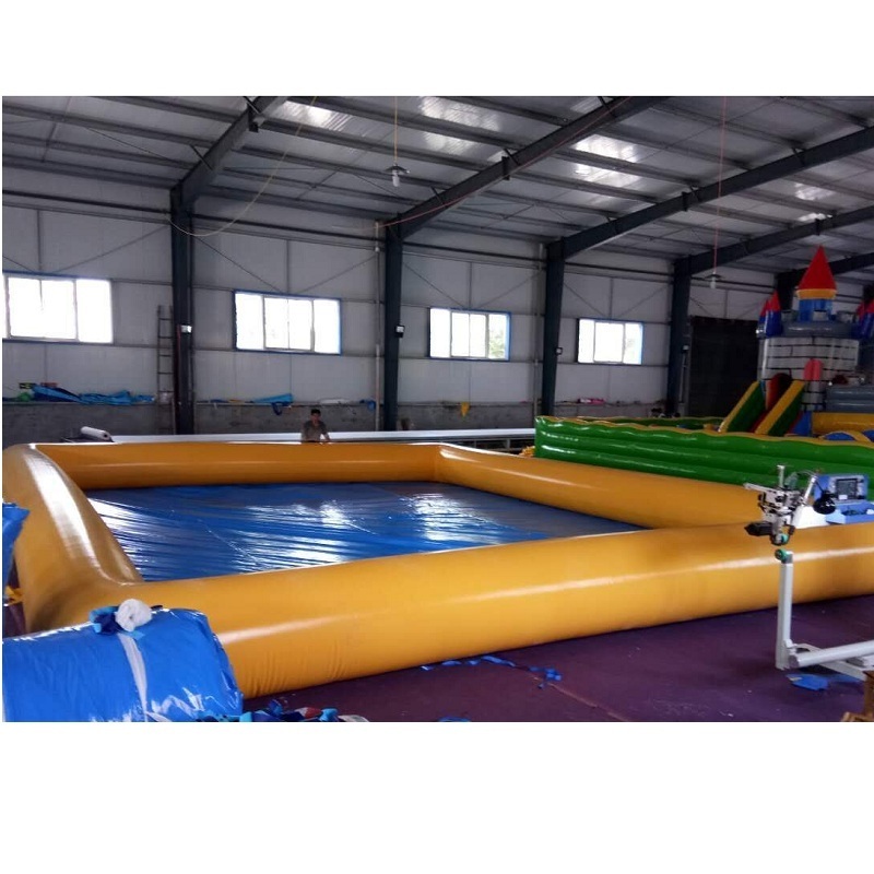 Hot sales customized commercial use inflatable water swimming pool with paddle/bumper boats for kids and adults