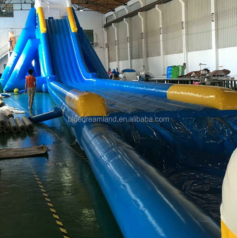 Professional factory supply 30ft high inflatable toboggan water slides for chidren and adults