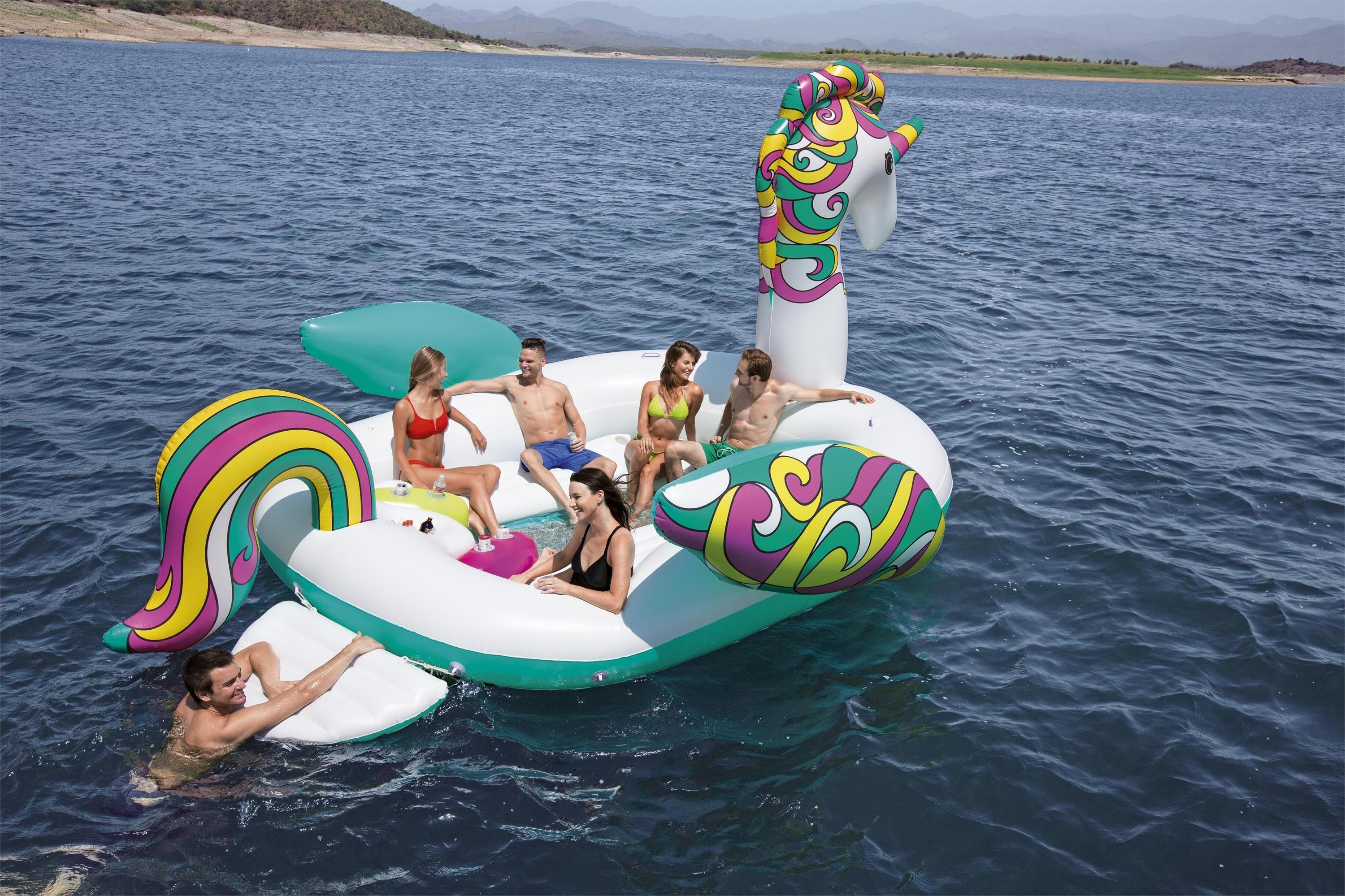 Bestway 43228 Giant Unicorn Island pool float inflatable 5.90m x 4.04m