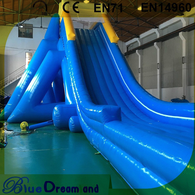 Professional factory supply 30ft high inflatable toboggan water slides for chidren and adults