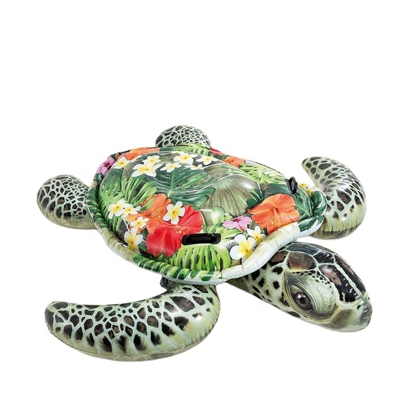 Intex 57555 Kids Animal Swimming Pool Floating Adults Summer Fun Sea Turtle Ride-on Island