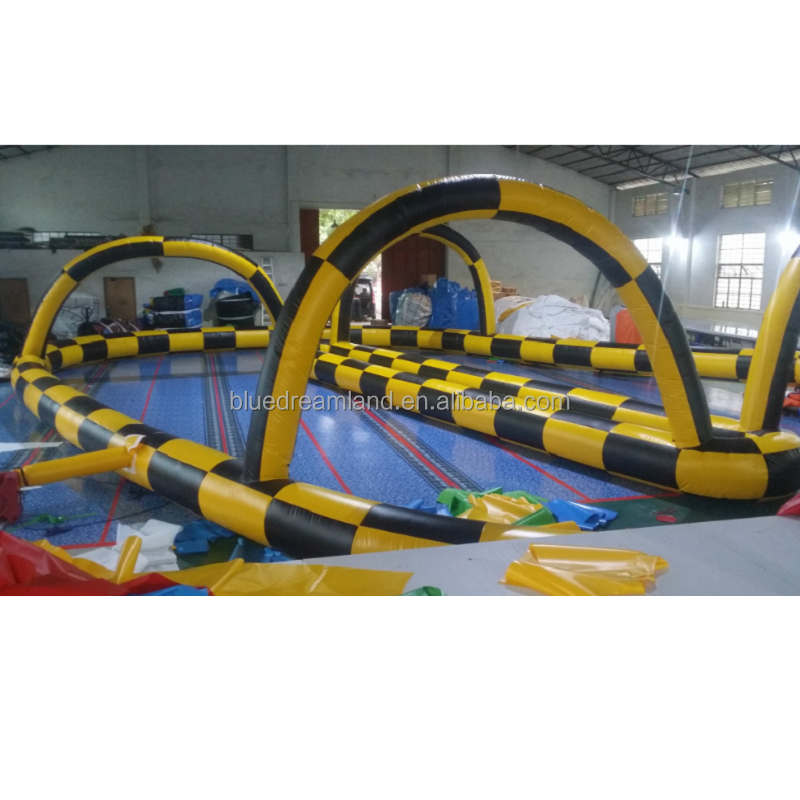 Team Building Top Quality Commercial inflatable karting race track inflatable rc track for quad bikes sport games