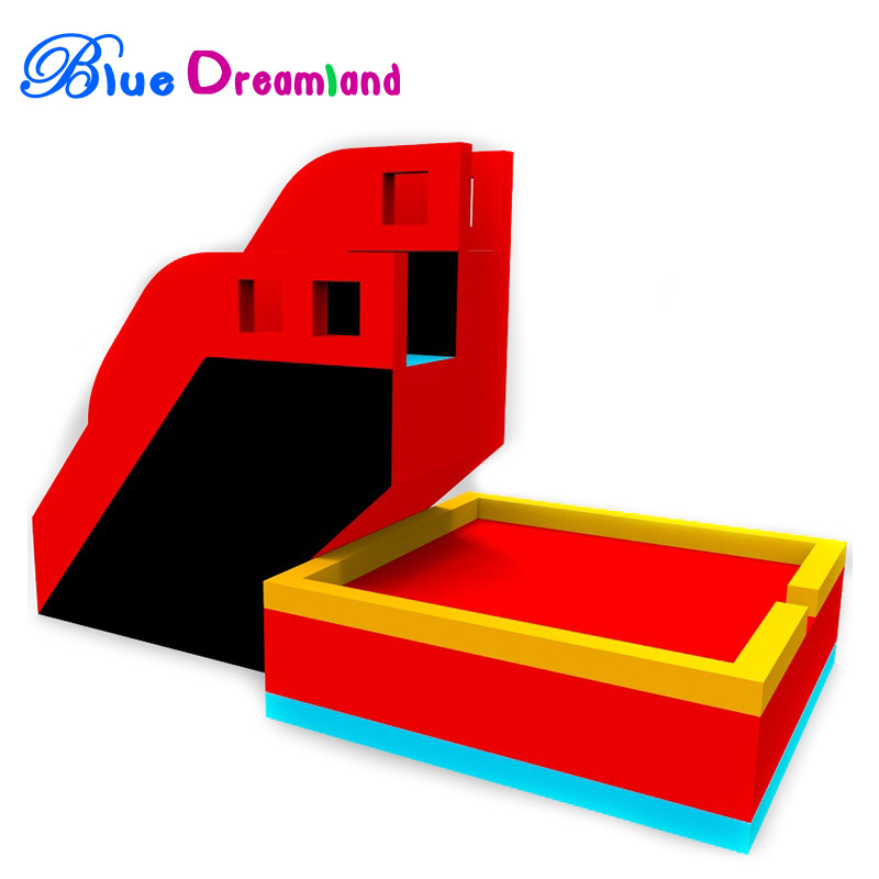 Amusement trampoline Park shopping center Jump Air Bag, Mobile Inflatable Air Bag With Double Platform for children and adults