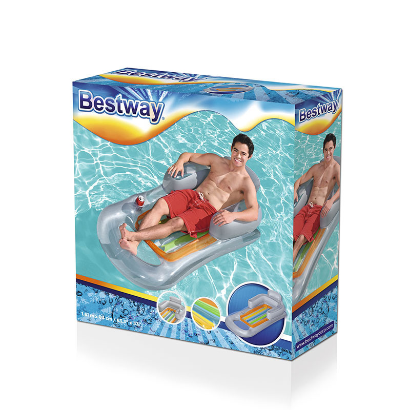 Bestway 43028 Inflatable Tanning Pool Lounger Float Sunbathing Pool Lounge Raft Floatie Toys