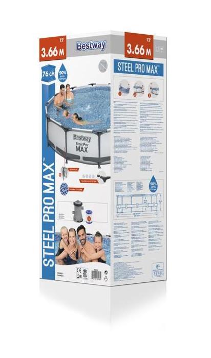 Bestway 56416 wholesale adult steel pro frame pool Folding stable water game swim pool plastic swimming pool