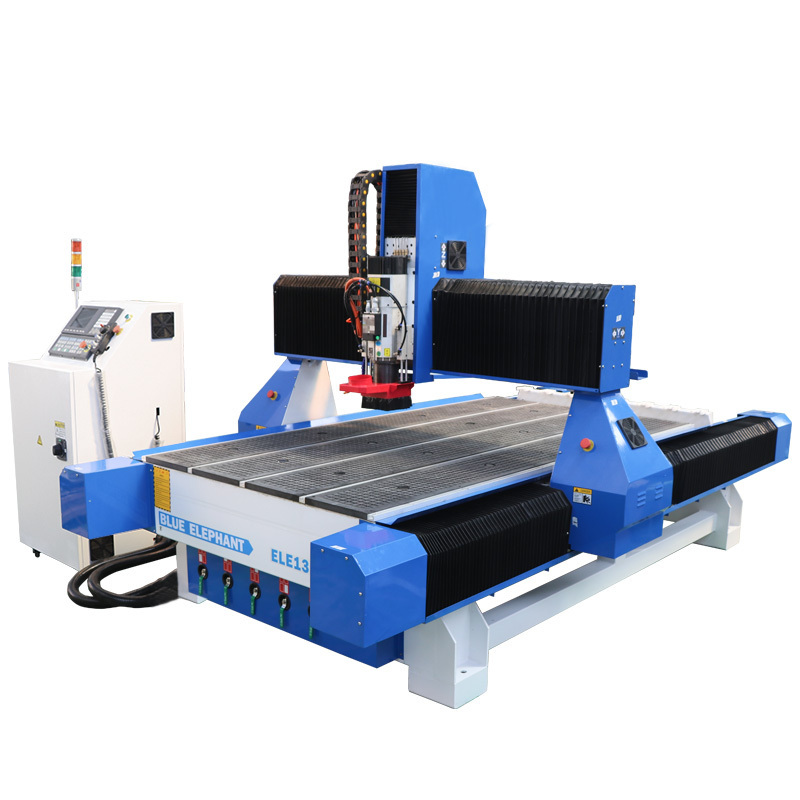 3D Woodworking Cnc Router 4X8 12 Tools Automatic Changer For Aluminum Composite Panel