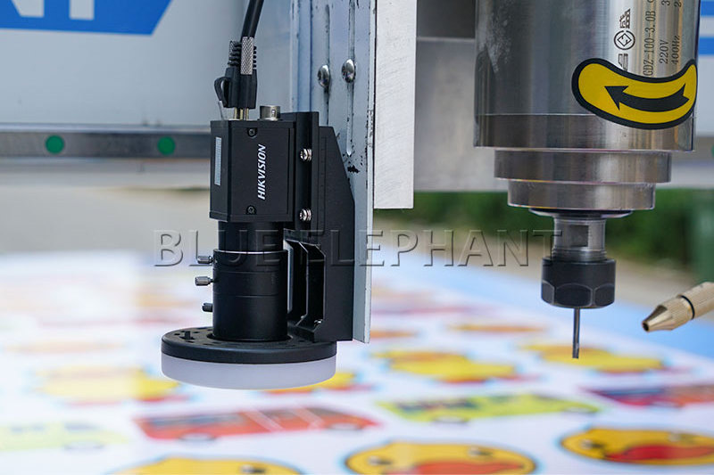 Blue elephant 1325 automatic edge cnc router ccd with 3d camera vision positioning for pu print board, pvc, acrylic