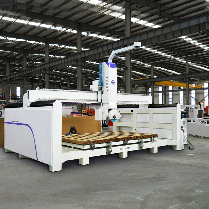 Blue Elephant Stone CNC 5 Axis Bridge Saw Cnc Marble Granite Cutting Machine For Making Kitchen Sinks