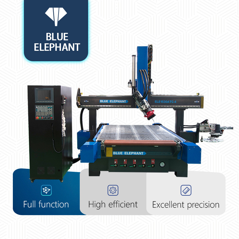 Promotion Blue Elephant 1530 4 axis wood machine CNC router styrofoam wood machine new furniture CNC Router