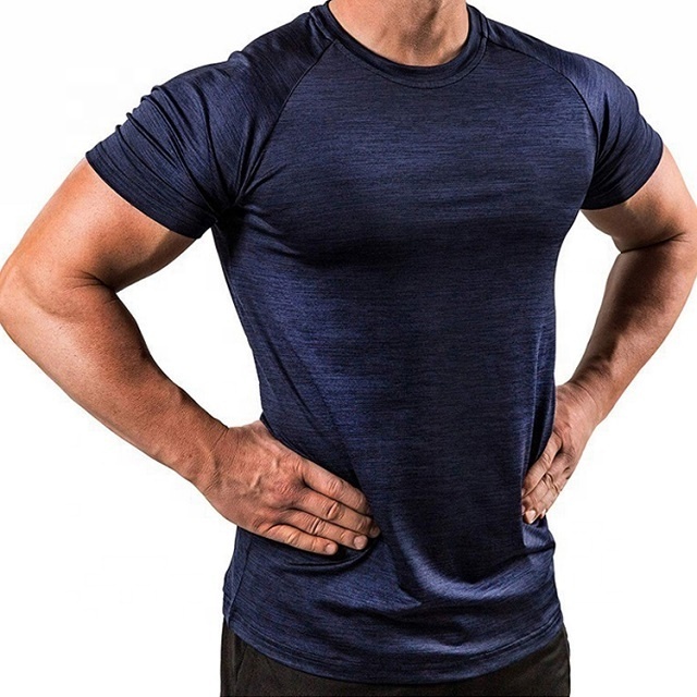 2022 Custom Logo Spandex Polyester T Shirt Compression Breathable Athletic Gym Men's T-Shirts Quick Dry Sport T Shirt For Men