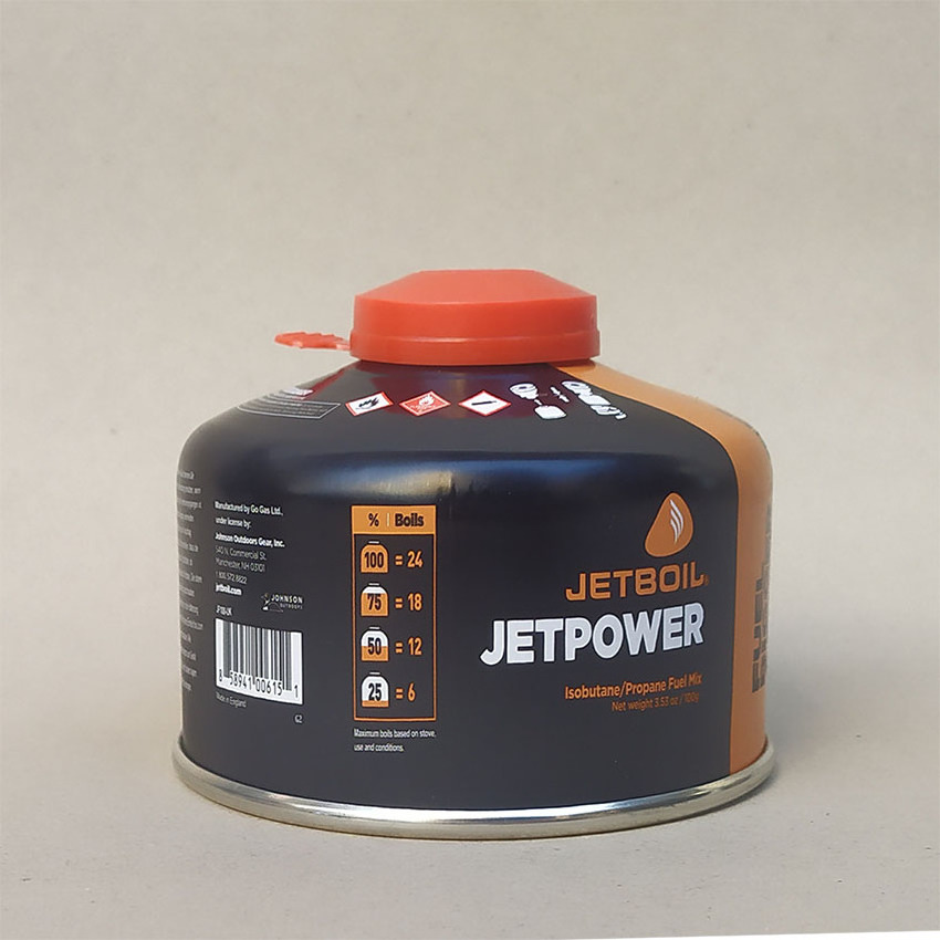 Jetboil 100g camping gas cartridge