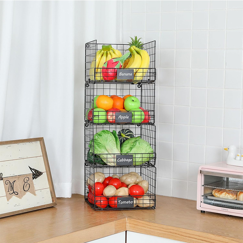 Multifunctional Closet Organizer Hanger Foldable 3 Tier Black Wire Metal Hanging Closet Organizer