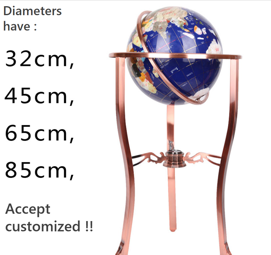 Metal Globe Floor Standing Teaching Resources Geography Large Plastic Decorative Outdoor Gemstone Polycarbonate World Globes