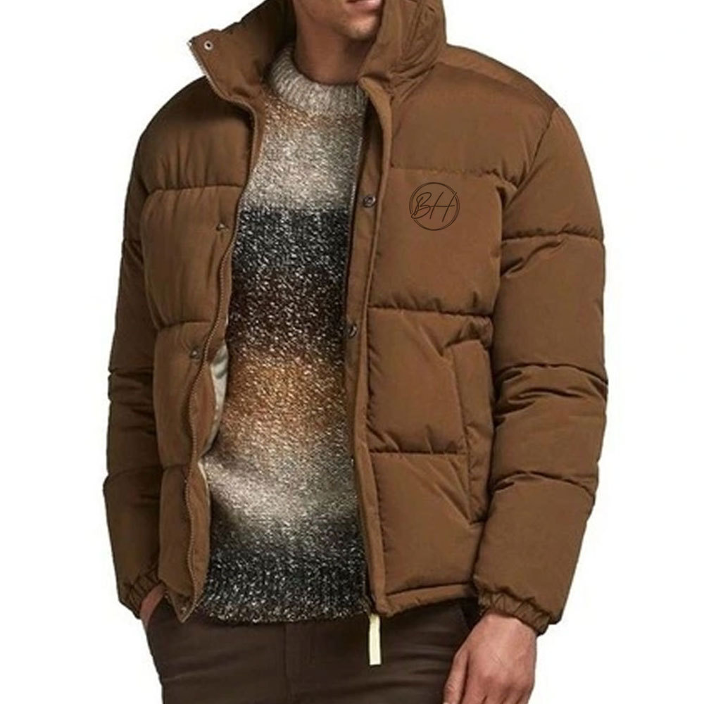 Bubble Puffer Custom Winter Jacket Warm High Quality Blank Thick Padded Bubble Puffer Jacket For Men's