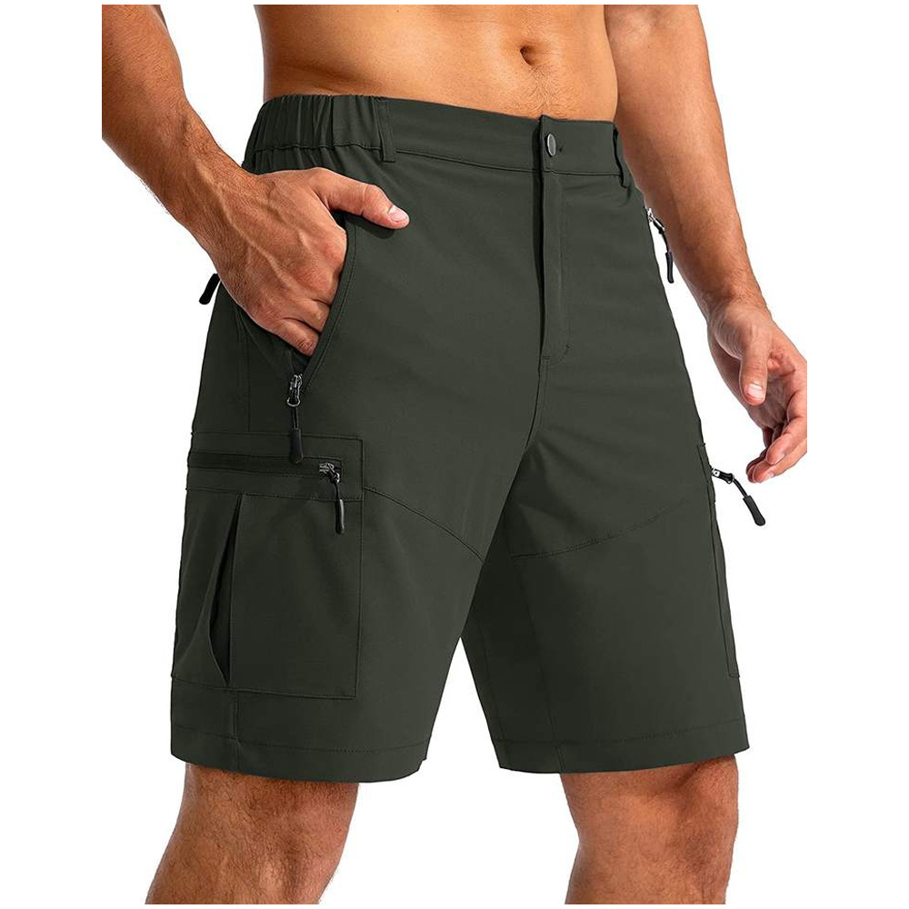 Wholesale Outdoor Athletic Plain Pocket 100% Cotton Fishing Shorts Men Cargo shorts Knee Length Streetwear Men Shorts