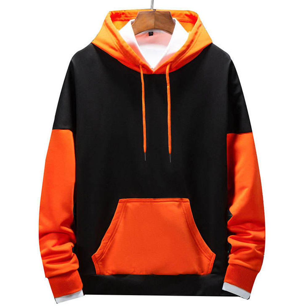 Top Quality Stylish Unisex Pullover Streetwear Fleece Screen Print Men Hoodie Sweatshirt Breathable Custom Color Block Hoodies