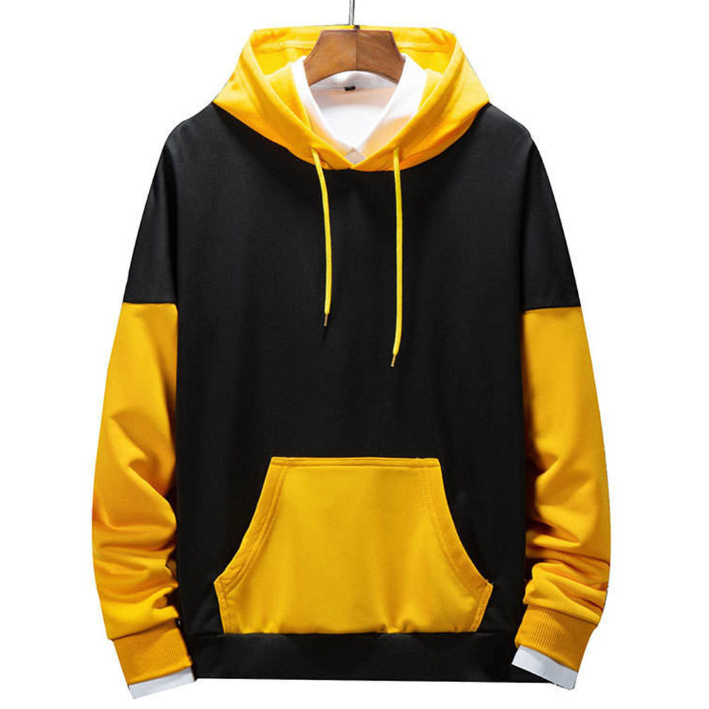 Top Quality Stylish Unisex Pullover Streetwear Fleece Screen Print Men Hoodie Sweatshirt Breathable Custom Color Block Hoodies