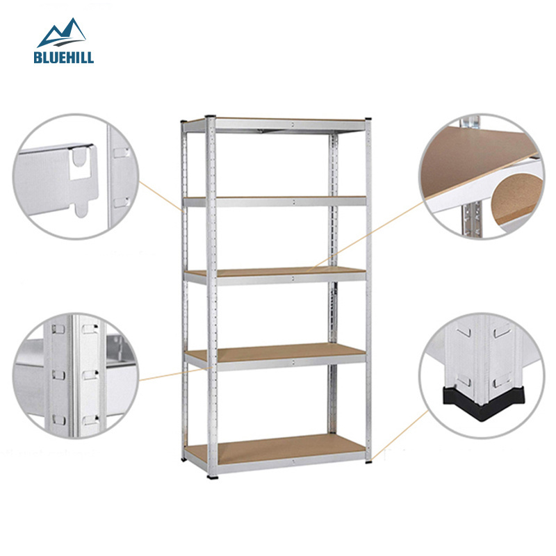 House garage heavy duty 180x90x40 galvanized warehouse storage boltless steel racks shelf unit with laminated/particle/mdf board