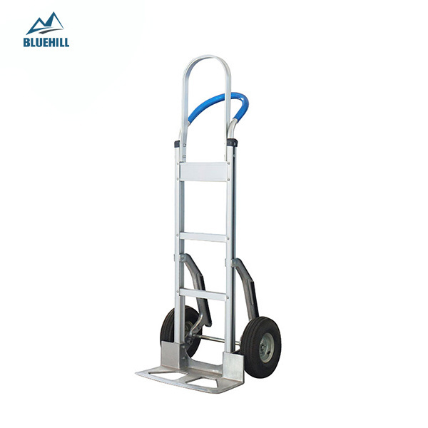 Aluminum flow back metal hand truck trolley cart