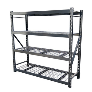 3-4 tier heavy duty adjustable welded  slotted angle storage holders muscle racks shelves boltness rack