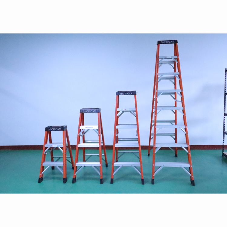 5 foot en131 frp household fiberglass ladder shoes