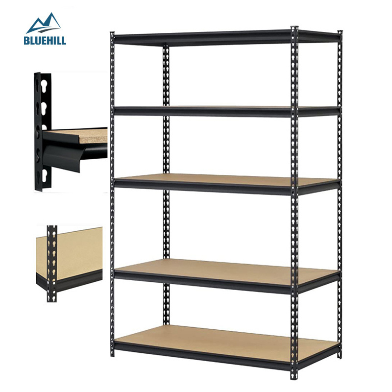 5 Layer Boltless Shelves 800lbs Powder Coated Steel Shelving