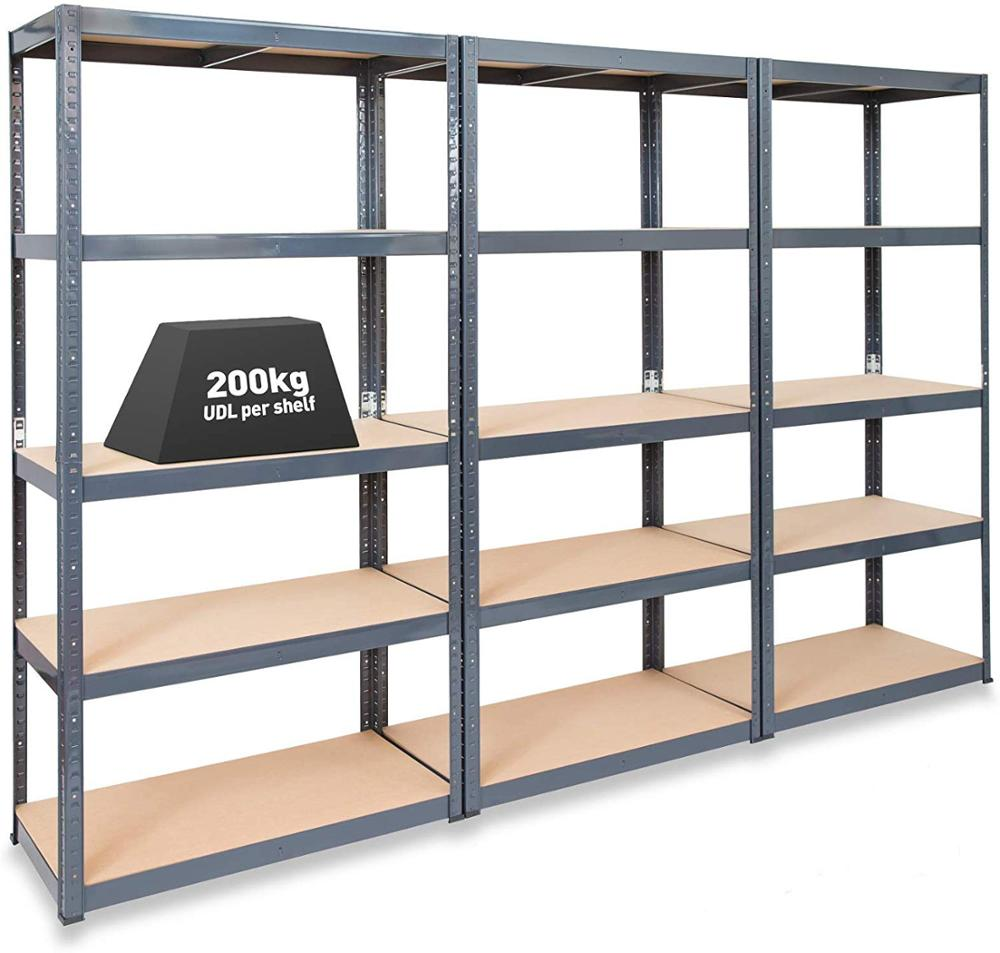 Qingdao Heavy Duty Store Shelves Rack Estantera Metal 4 Niveles Garaje Estante de Almacenamiento